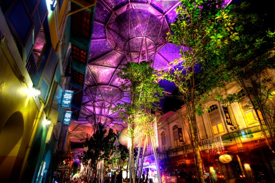 Aluminium Mounting System for Texron, ETFE for Singapore Clarke Quay 1
