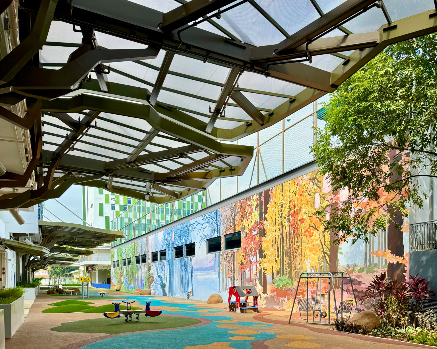 ETFE Mounting structure for French International school, Singapore